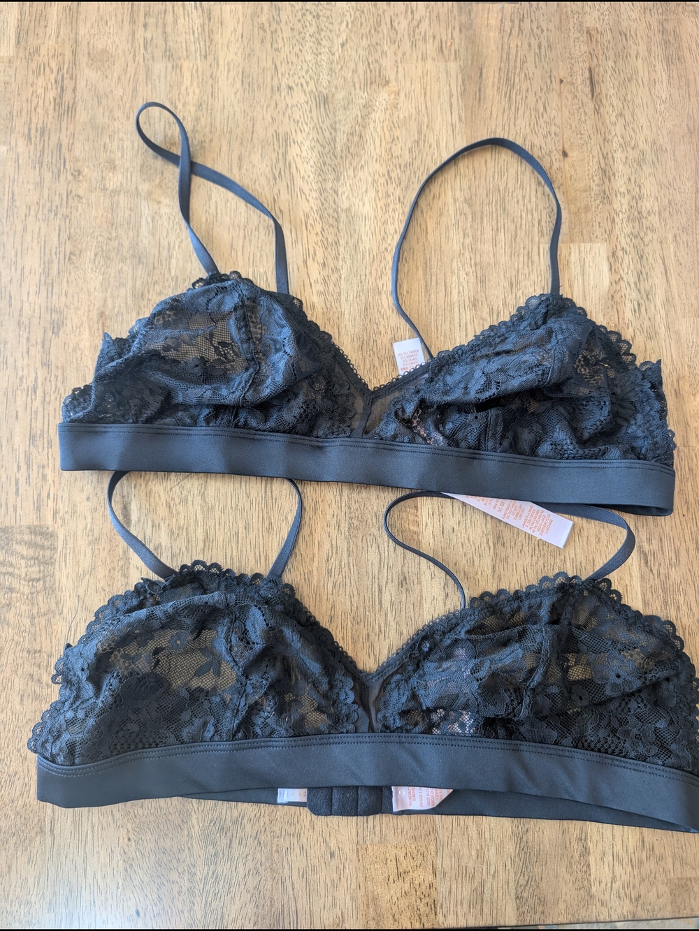 Savage X Fenty Black Lace Bralette Duo